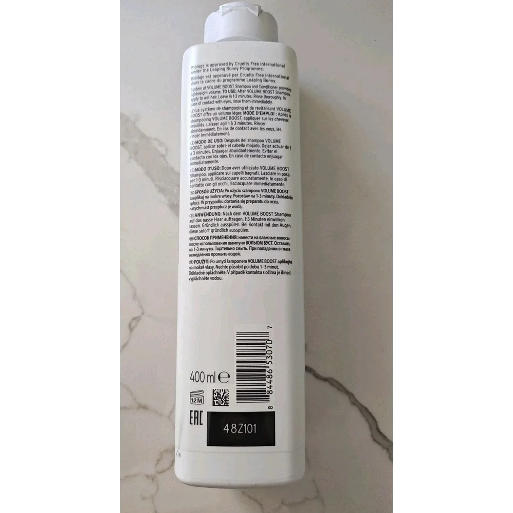 Biolage Volume Boost Conditioner for Fine‎ Hair Soy Protien Cruelty Free 13.5 Oz
